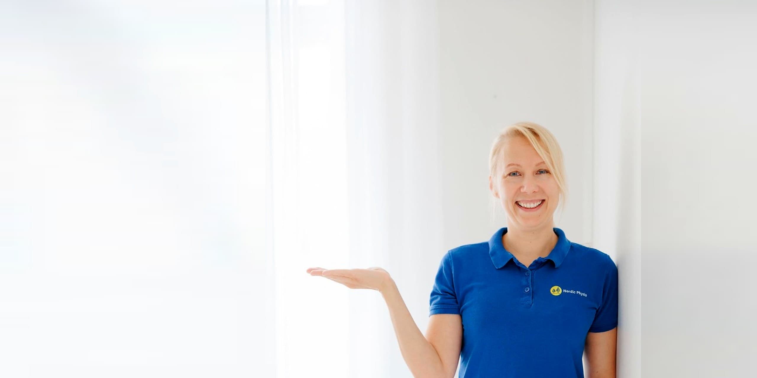 Anu Blomqvist in der Praxis Nordic Physio in Nussbaumen